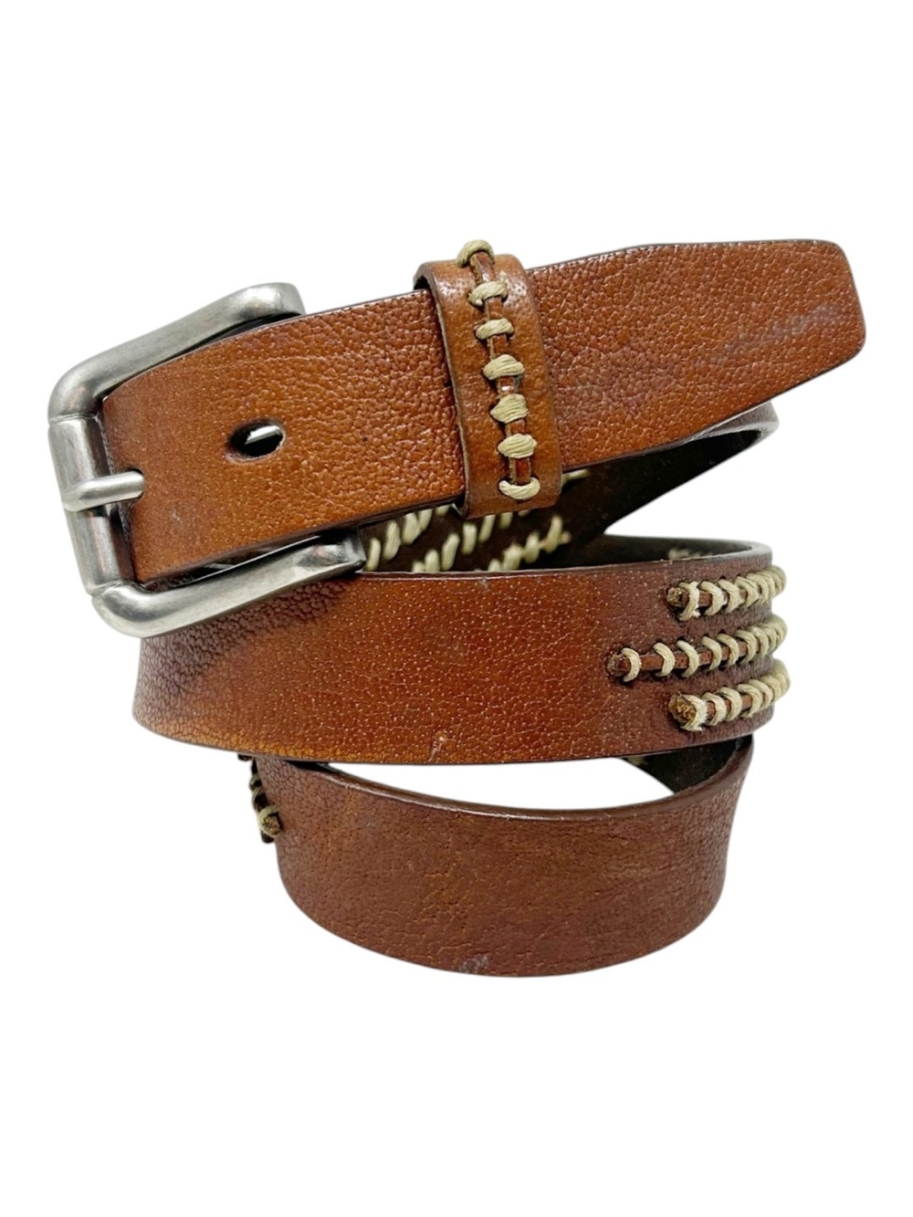 Genuine Leather Woven Belt
